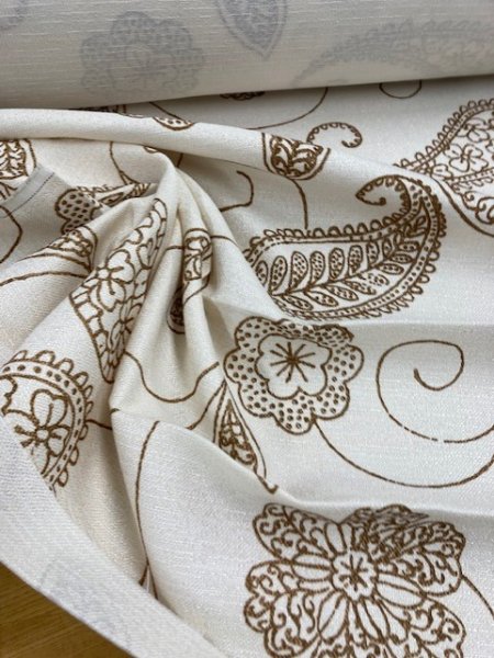 画像6: 生地:ペイズリー柄クロス(生成/茶) (6)