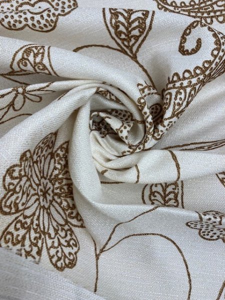 画像7: 生地:ペイズリー柄クロス(生成/茶) (7)
