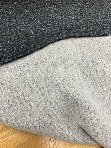 画像3: 生地:ウール度詰め裏毛ニット(黒) (3)