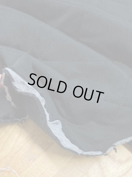 画像3: 生地:裏毛天竺張り合わせキルティングニット(黒) (3)