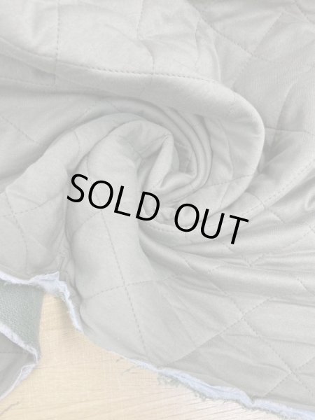 画像7: 生地:裏毛天竺張り合わせキルティングニット(カーキ) (7)