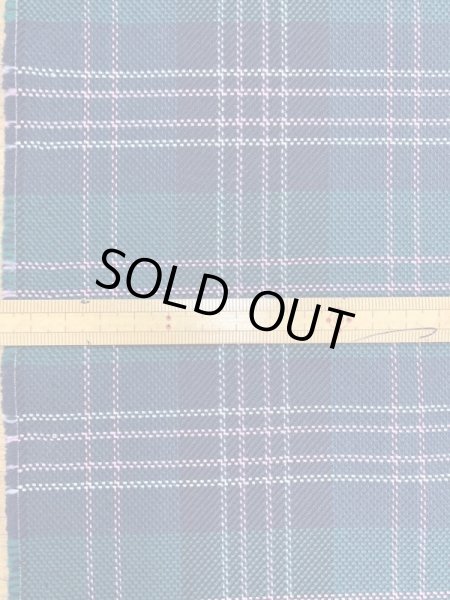 画像2: 生地：チェック柄ポリウール（緑／紺） (2)