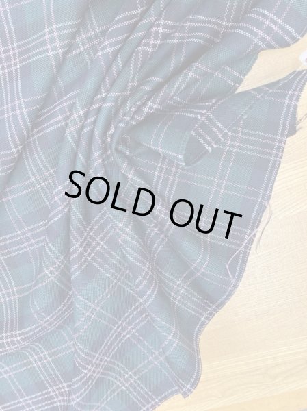 画像4: 生地：チェック柄ポリウール（緑／紺） (4)