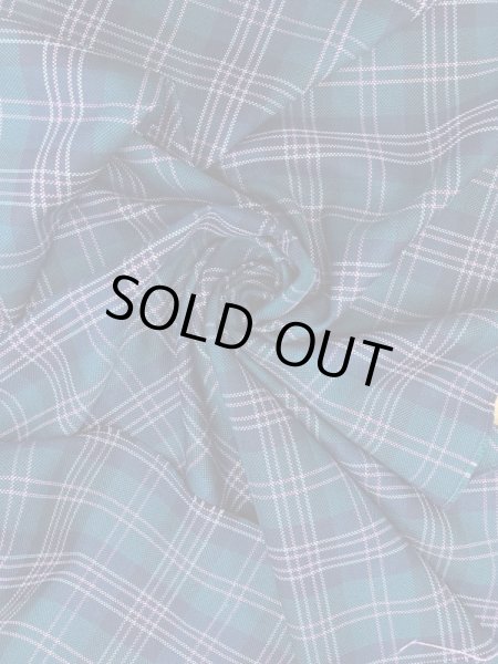 画像5: 生地：チェック柄ポリウール（緑／紺） (5)