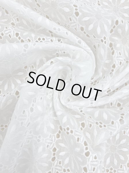 画像7: 生地:花柄綿レース生地(白) (7)