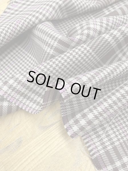 画像5: 生地:ウールチェック織り(茶/ピンク) (5)