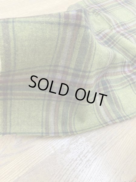 画像7: 生地：ウール風チェック柄ポリエステル（緑／茶） (7)