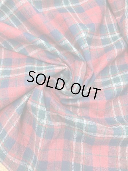 画像7: 生地:ウール風チェック柄ポリエステル(赤/緑/白) (7)