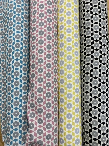 画像9: 生地：北欧風コットンリネン（水色／グレー） (9)