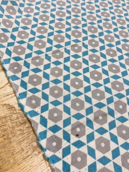 画像6: 生地：北欧風コットンリネン（水色／グレー） (6)