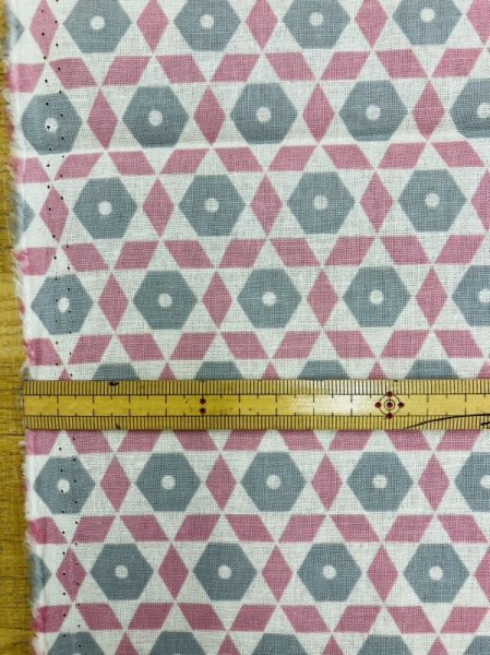 画像3: 生地：北欧風コットンリネン（ピンク／グレー） (3)