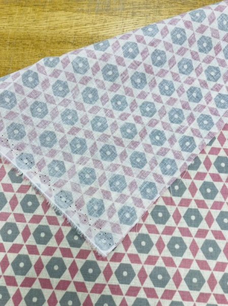 画像4: 生地：北欧風コットンリネン（ピンク／グレー） (4)