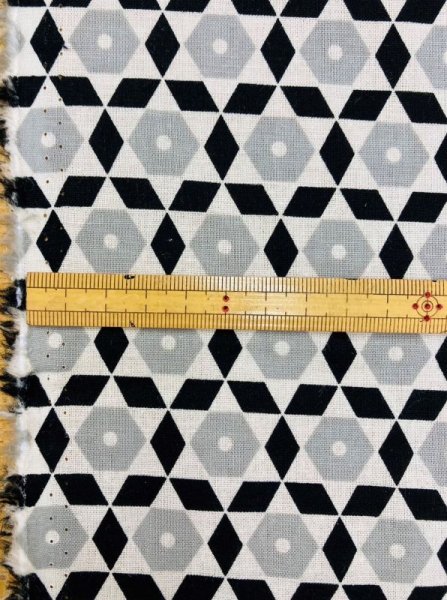 画像3: 生地：北欧風コットンリネン（黒／グレー） (3)