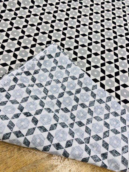 画像4: 生地：北欧風コットンリネン（黒／グレー） (4)