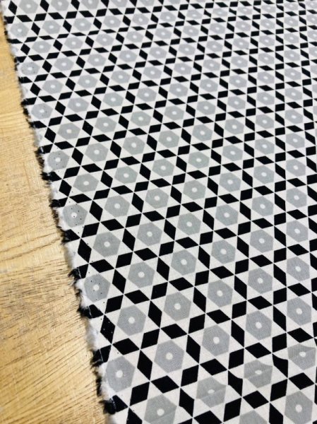 画像7: 生地：北欧風コットンリネン（黒／グレー） (7)