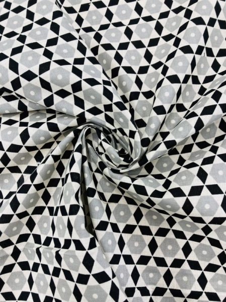 画像8: 生地：北欧風コットンリネン（黒／グレー） (8)