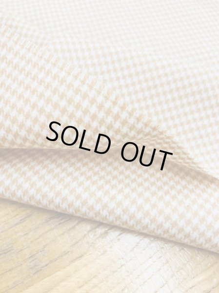 画像3: 生地:千鳥格子柄ウールストレッチ(オレンジベージュ) (3)