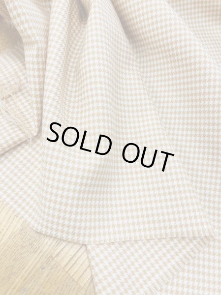 画像5: 生地:千鳥格子柄ウールストレッチ(オレンジベージュ) (5)