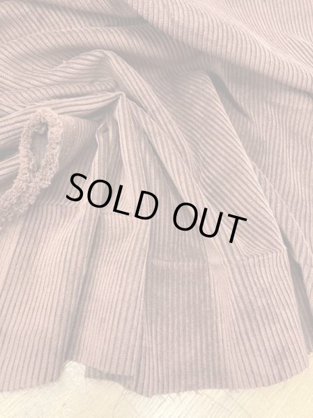 画像7: 生地: ポリエステルコーデュロイ畝 (赤茶) (7)