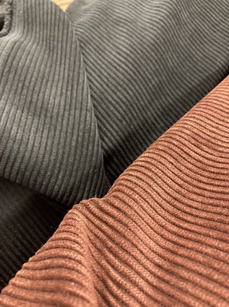 画像7: 生地: ポリエステルコーデュロイ畝 (黒) (7)