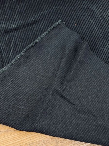 画像3: 生地: ポリエステルコーデュロイ畝 (黒) (3)