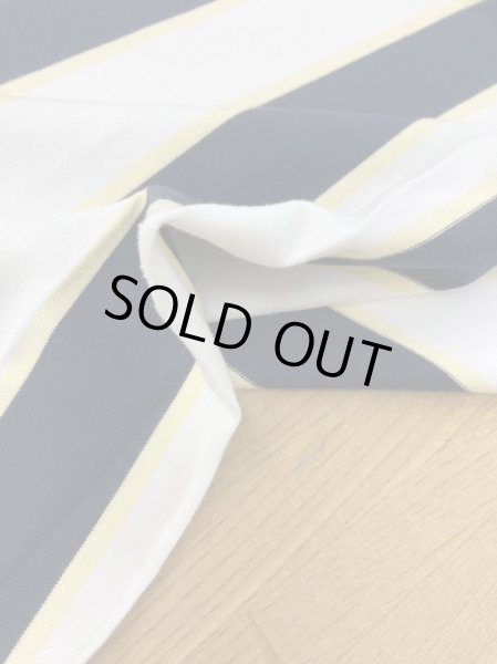 画像5: 生地：太ボーダー柄ニット（白黒クリームイエロー） (5)