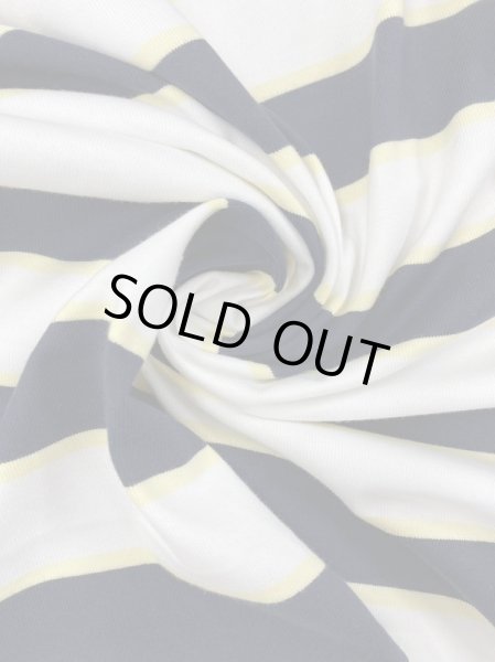 画像7: 生地：太ボーダー柄ニット（白黒クリームイエロー） (7)