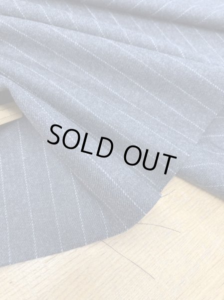 画像4: 生地:ペンシルストライプウール(グレー/白) (4)