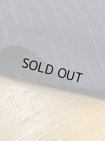 画像4: 生地:ペンシルストライプウール(紺/白) (4)