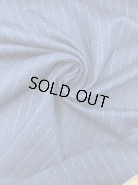 画像6: 生地:ペンシルストライプウール(紺/白) (6)