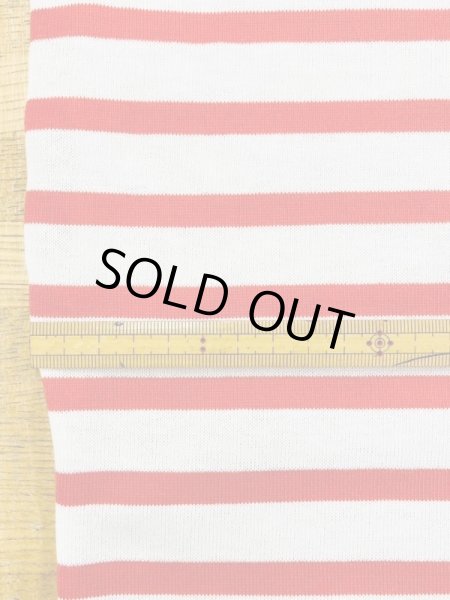 画像2: 生地:ボーダー柄天竺ニット(白/赤) (2)