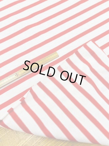 画像3: 生地:ボーダー柄天竺ニット(白/赤) (3)