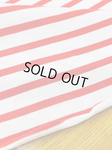 画像4: 生地:ボーダー柄天竺ニット(白/赤) (4)