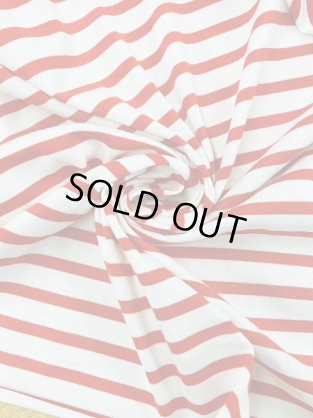 画像6: 生地:ボーダー柄天竺ニット(白/赤) (6)