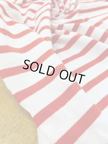 画像7: 生地:ボーダー柄天竺ニット(白/赤) (7)