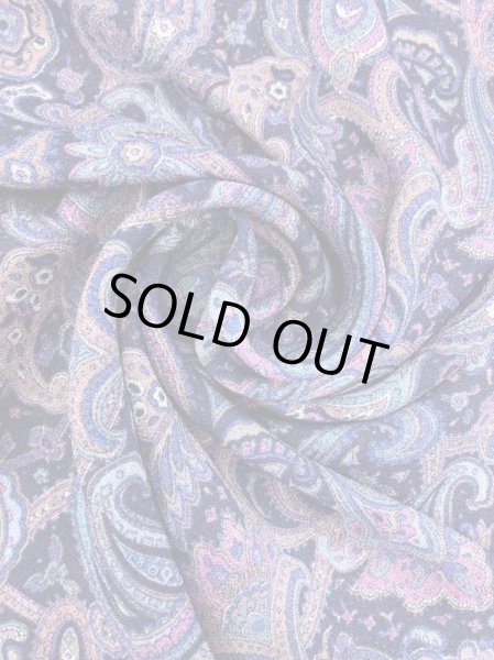 画像8: 生地:ペイズリー柄プリントトリアセテートポリ(紫/ピンク) (8)