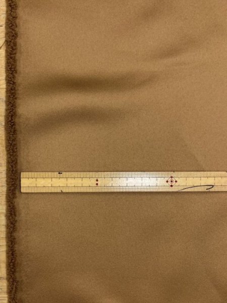 画像2: 生地:ポリサテン厚地(ベージュ茶) (2)