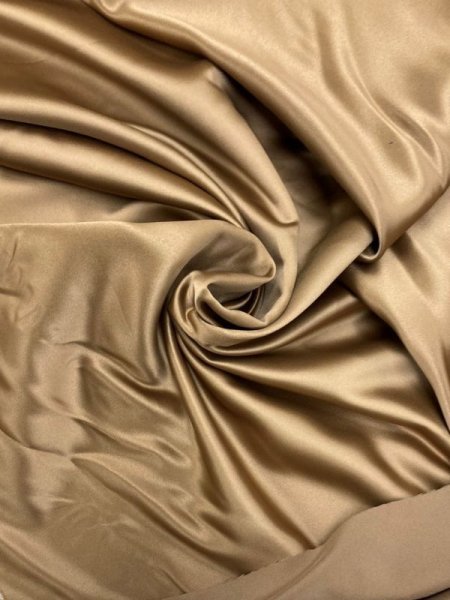 画像6: 生地:ポリサテン厚地(ベージュ茶) (6)