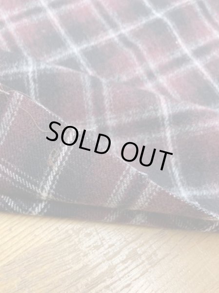 画像4: 生地:チェック柄ポリエステル起毛(ワイン/黒) (4)