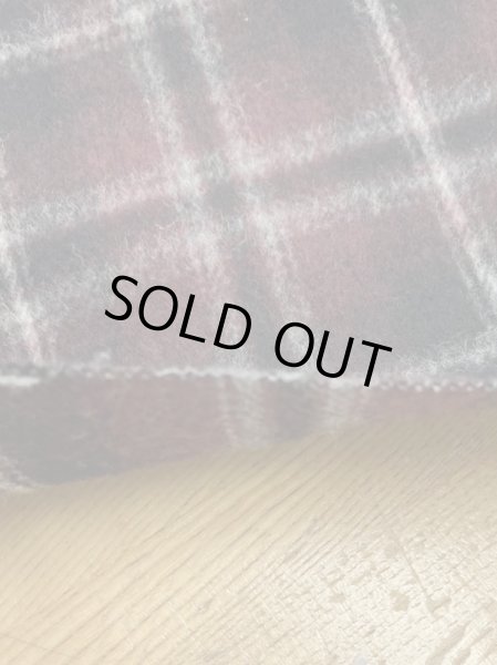 画像5: 生地:チェック柄ポリエステル起毛(ワイン/黒) (5)