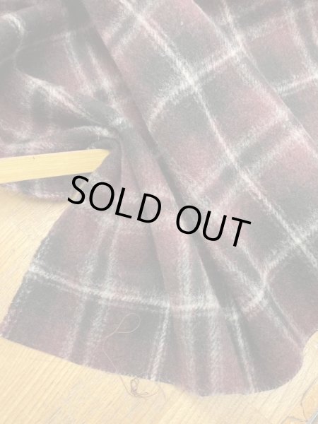 画像6: 生地:チェック柄ポリエステル起毛(ワイン/黒) (6)