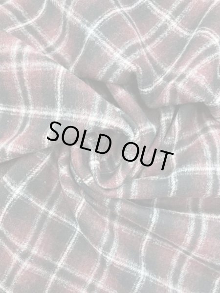 画像7: 生地:チェック柄ポリエステル起毛(ワイン/黒) (7)