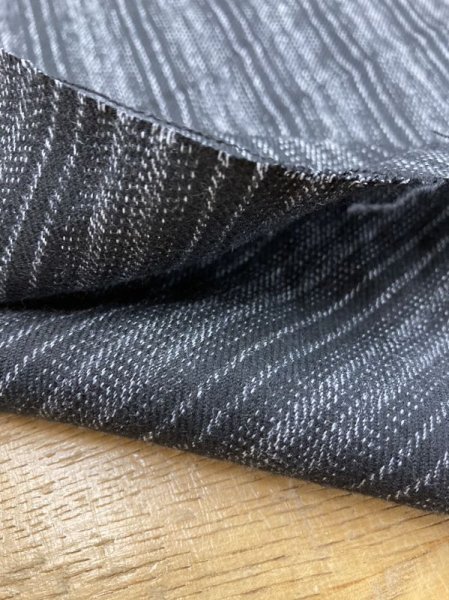 画像4: 生地:縦縞ポリエステル(黒/グレー) (4)