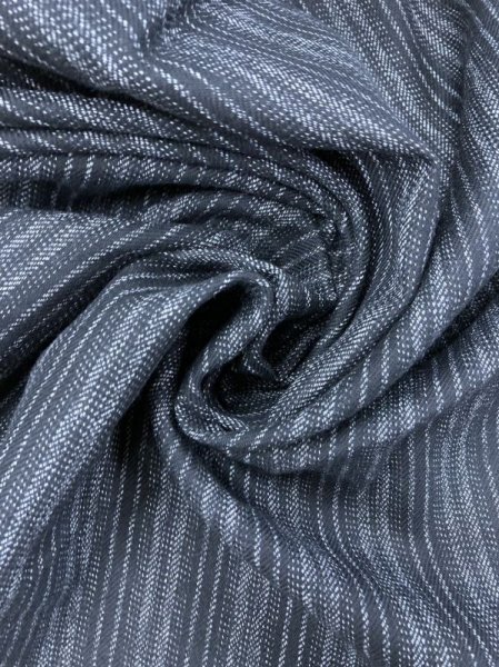 画像6: 生地:縦縞ポリエステル(黒/グレー) (6)