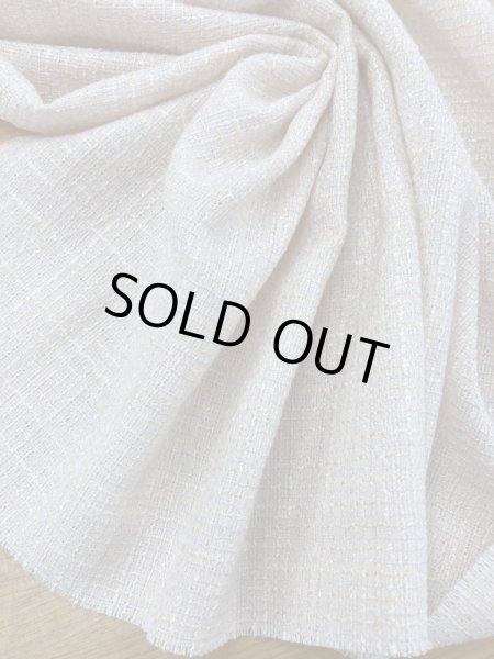 画像5: 生地:ファンシーヤーンツイードポリエステル(生成クリーム) (5)