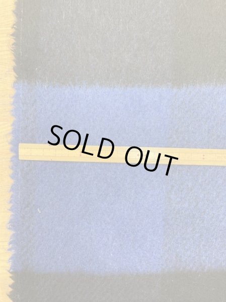 画像2: 生地:ビッグチェック柄ウールシャギー(ブルー/紺) (2)