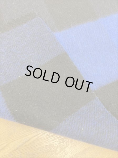 画像3: 生地:ビッグチェック柄ウールシャギー(ブルー/紺) (3)