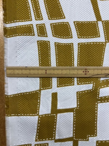 画像3: 生地:綿100%幾何学模様(マスタード) (3)