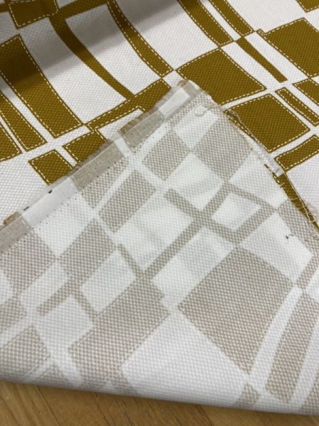 画像4: 生地:綿100%幾何学模様(マスタード) (4)