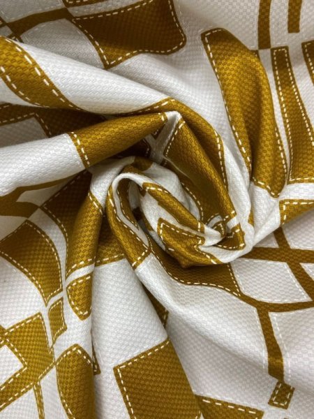 画像8: 生地:綿100%幾何学模様(マスタード) (8)